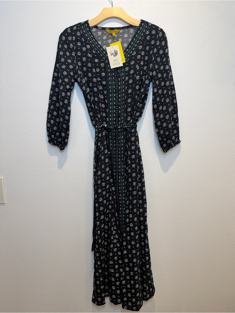 globaldesi Boho- Chic Geometric Midi Dress New With Tags Size XS